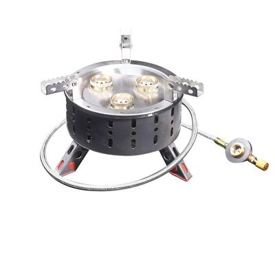 China Automatic outdoor portable foldable camping stove 2 burner picnic camping cookware gas cooker double for sale