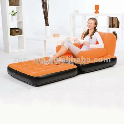 China European Style Single Seat Futon 5 In 1 Inflatable Sofa Bed, Indoor Air Folding Sofa Bed for sale