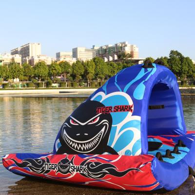 China wow TIGER SHARK WATER TUBE INFLATABLE TOWABLE TOY 4 RIDERS IN RUNNING Streams need to customize for sale