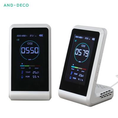 China ABS New Technique CO2 Monitor Air Detector Greenhouse Gas Analyzer Desktop CO2 Monitor for sale