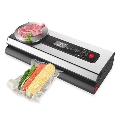 China Household Stainless Steel Vacuum Packing Machine with Kitchen Rolls Digital Scale and Food Vacuum Bags for Vacuum Packing and Sous Vide for sale