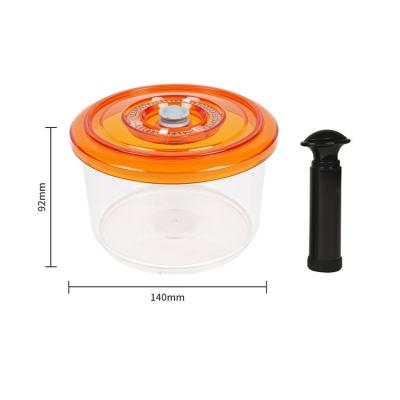 China Freshness Preservation BCR-0.75 BPA Free Round Plastic Food Grade Vacuum Airtight Container for sale