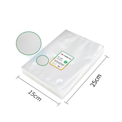 China 15*25cm Embossed Food Vacuum Bags For Packaging Vacuum Sealer Food Storage for sale