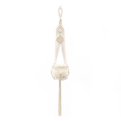 China Hot Sale Handmade Macrame Cotton Plant Hangers Wholesale Macrame Home Decor for sale