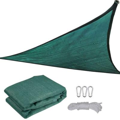 China PE sunshade sail for outdoor garden sunshade and breathable 3*3*3M triangle PE sunshade net for outdoor for sale