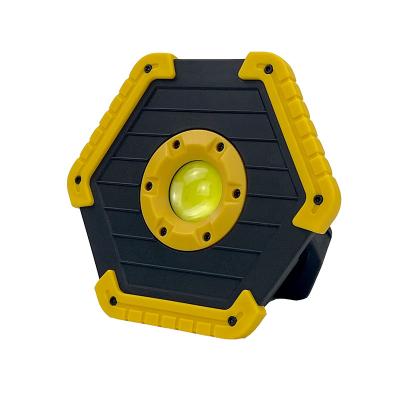 China Maintenance Camping Fishing Emergency Hiking New Design 10W COB Rechargeable Led Hex Worklight With Magnet For Maintenance for sale