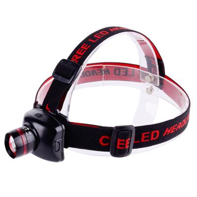 China High Quality Camping Zoom Dry Battery Power Led Headlight ABS Waterproof Outdoor Camping Increasing Led Headlights for sale