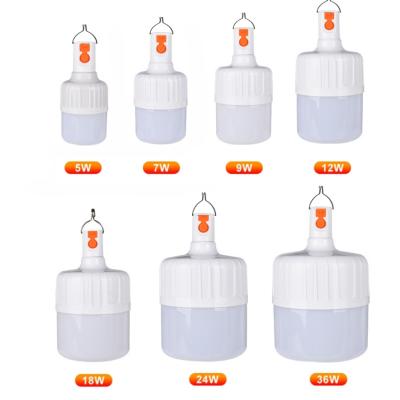 China With Hot Sale 9W Metal Rotating Hook Rechargeable Camping Lantern 18pcs SMD Led Emergency Bulb Outdoor Camping Led Light for sale