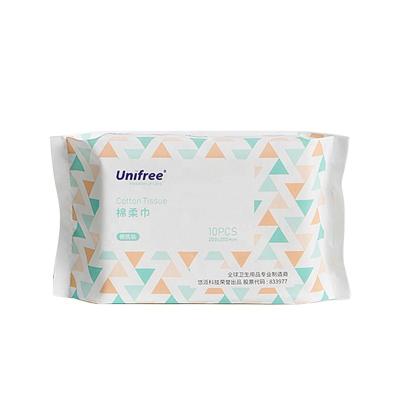 China Unifree 2021 Cleaning Wipes Disposable Cotton Dry Cotton Wipes Health Material Skin Friendly Strong Absorbent for sale