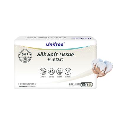 China Unifree Large Pocket Magic Tissue Facial Tissue Deluxe Facial Tissue 60cps/package for sale