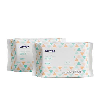 China New Unifree Wipes Disposable Cotton Facial Cloth Cleaning Skin Friendly And Super Absorbent for sale