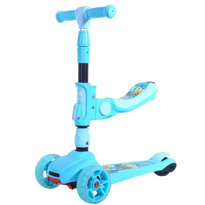 China 3 Wheel Scooter With New Type 3 Wheel Baby Eu Warehouse Kick Scooter Kids Foldable 3 Seat Scooter 3 Wheels Scooter 3 Height Adjustable PU Wheels for sale