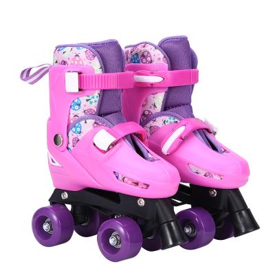 China Kids Fit Quad Skates Roller Retractable Shoes Kids Roller Running Shoes Cheap Roller Shoes for sale