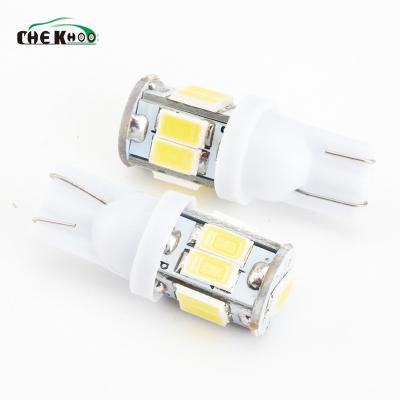 China Car Led Light T10 W5W 9 smd 5630 Auto Clearance Lamp License Plateform Bulbs Equips Ignition Reading Door Light Universal for sale