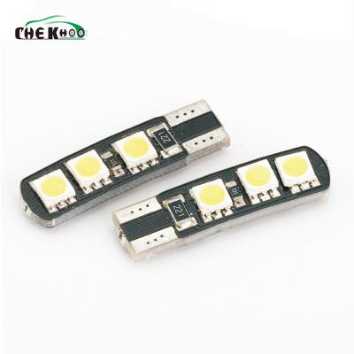 China Car Led T10 6SMD 5050 CANBUS W5W 6LED Light Car Universal NO 6 Interior Ignition Canceller Error Free Smd Warning Bulbs Marker Bulbs for sale