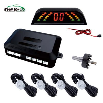 China cheap price car parking sensor with 4 sensors led display radar detector alarm system support rearview parktronic system MGF047 for sale