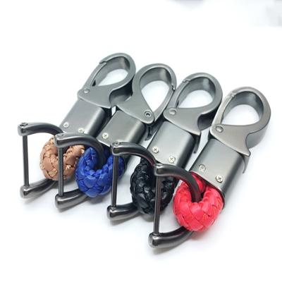 China Zinc Alloy With Holder Luxury Leather Wallet Car Key Chain Metal Zinc Alloy Key Chain Pocket For Ring Women Men Handmade Accessories Car Key Clip Gift for sale