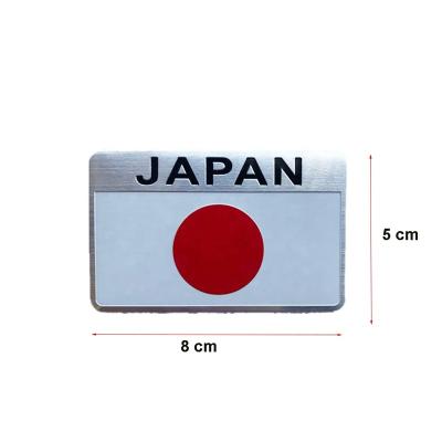 China Universal For Anywhere Decal National Grill 3D Metal Sticker Car Window Body Bumper Decoration For Japan Japan Flag Badge Emblem for sale