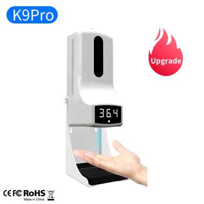 China 2020 New Smart Foam Soap Dispenser K9 Pro Sensor Automatic Alcohol Gel Dispenser K9 Thermometer Dispenser for sale