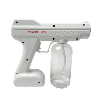 China 2021 Electric Spray Gun Plastic Nano Atomizer Blue Mist Stripe Disinfecting Gun Cordless Sprayer for sale