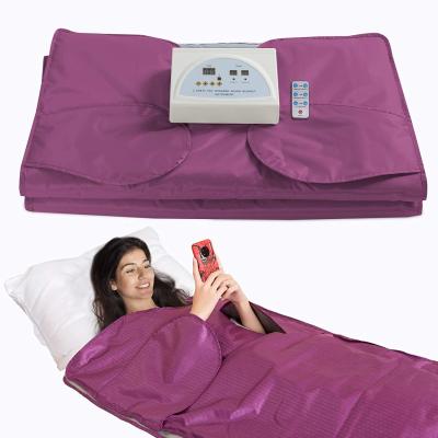 China Skin Tightening Portable Sauna Therapy Detox Far Infrared Infrared Blanket 3 Zones Weight Loss for sale