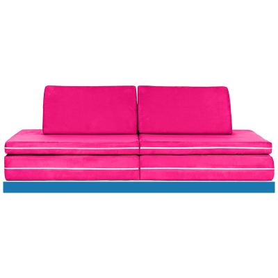 China Adjustable (Height) Kids Play Couch Cover Mattress Folding Child Play Mats Pink Green Blue for sale