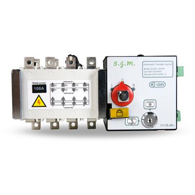 China Reliable Type 100 Amp 4 Pole Transfer Performance SUQ3-100A Automatic Fire Fighting Switch SUQ3-100A 4P for sale