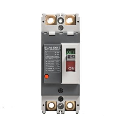 China SUAB-100c 2P Magnetic MCCB Molded Case Circuit Breaker SUAB-100c for sale