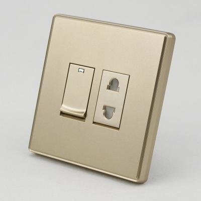 China Safety Factory Sale 1 Strip Switch Hardware Gold Color And 2 Pin Socket PC Socket for sale