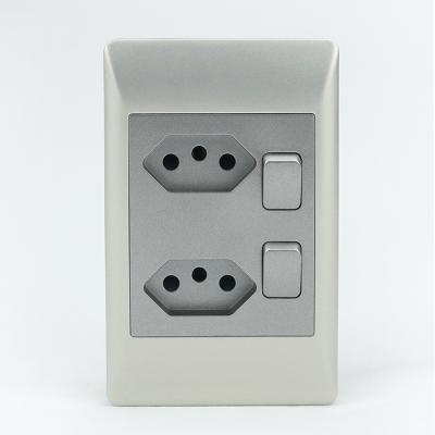 China Export Direct Sale Safety Factory South Africa Standard Wall Socket With 2 Brazil Plug for sale