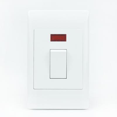 China Safety South Africa PC Material Double Pole 32A Wall Electrical Switch With Indicator for sale