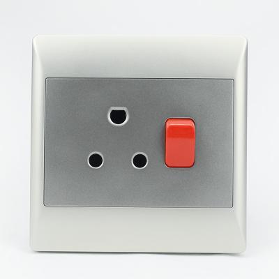 China Security Household Red Button 16a South Africa Dedicated Sockets 1 Lever 16A Wall Outlet for sale