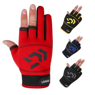 China Wholesale Non-slip Neoprene Fishing Gloves For Ice Fishing, Photography, Hunting Gloves Adjustable 3 Finger Fishing Gloves Amazon for sale