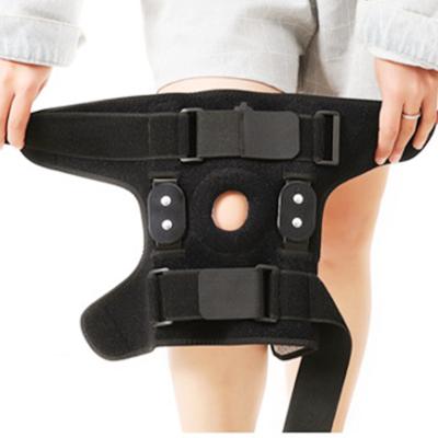 China Provide Sport Protective Neoprene Knee Gear Breathable Safety Adjustable Hinged Knee Brace With Heavy Duty Straps Knee Pads for sale