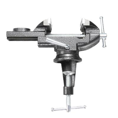 China Universal Assembly Table Vise 3 Inch, 360 Degree Swivel Low Bench Clamp Home Vise Clamp-on Vise Repair Tool Work Portable Bench Vise for sale