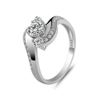 China Romantic Original Factory Direct # SRO263 VVS 18K White Gold 0.5 Carat 10k 14k Claw Setting Moissanite Diamond Engagement Ring for sale