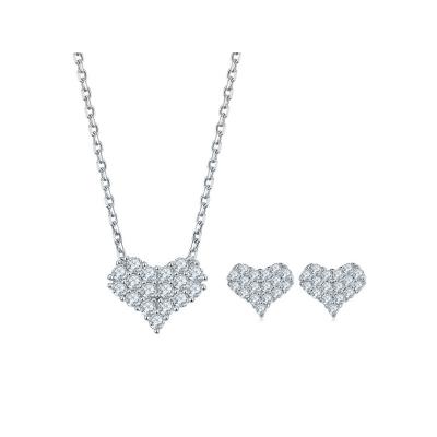 China The Other Best Selling 925 Silver Moissanite Diamond Necklace Heart-Shaped For Gift for sale