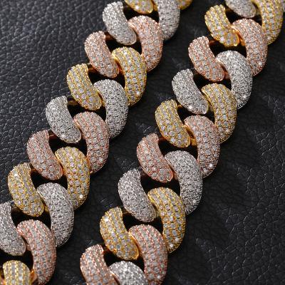 China Best Selling Hiphop Designer Jewelry Moissanite Hip Hop Iced Out Vvs Cuban Chain Necklace For Daily Wear for sale