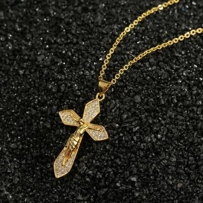 China Other Good Quality Shiny Attractive Charm Gold Plated Cross Necklaces For Daily Life for sale