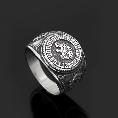 China Factory Direct Sale Other Finger Vintage Stainless Steel Ring For Hip Hop Men for sale