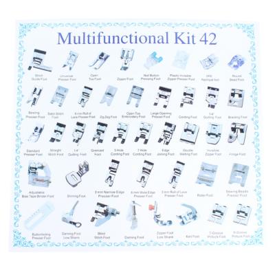 China Sewing Machine Presser Foot for Household Sewing Machines, 42 Pieces Presser Foot Set with Multifunctional Sewing Accessories for sale