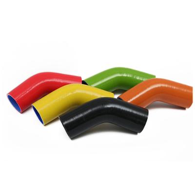 China Silicone+Polyester/Silicone+Aramid High Quality Silicone 45 degree Elbow car elbow rubber turbocharger pipe for sale