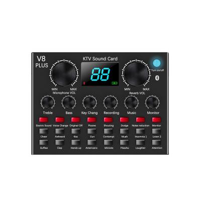 China Best Price with High Quality Demao V8Plus Audio Instrument DJ Mixer Style Musical Mixer Sound Card Home Studio Interface for sale