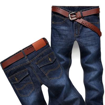 China Viable in straight blue jeans stock high quality mens business casual dress jeans wholesale long pants for man for sale