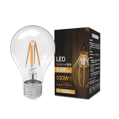 China Amber White Dimmable String Lighting Indoor LED Filament Light Bulb Replacement A60 4W 6W LED Clear Filament Bulb for sale