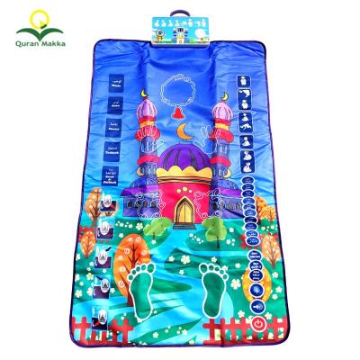 China Ramadan Gift Child Educational Interactive Cushioned Prayer Mat for Islamic Muslims for sale