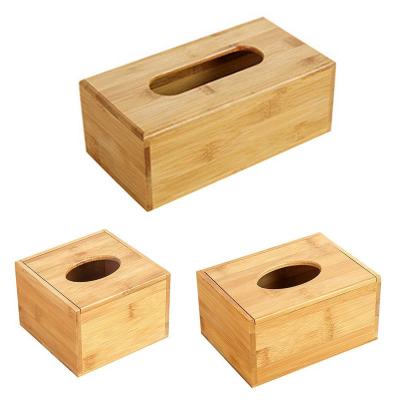 China Modern Bamboo Napkin Holder Handmade Paper Container Napkin Tissue Box for sale