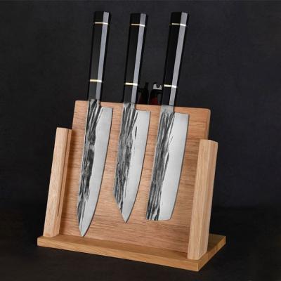 China Viable Wooden Magnetic Magnetic Block Knife Holder Natural Bamboo Knife Holder for sale