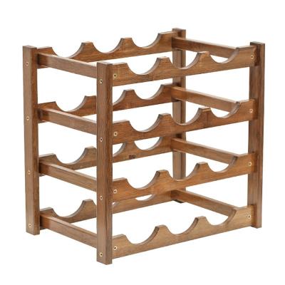 China New Design Modern Wooden Wine Rack Shelf Stored Luxury Wall Mounted Wine Bottle Rack for sale