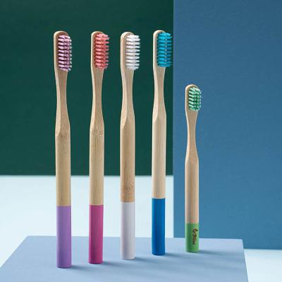 China Environmental Friendly 100% Biodegradable Wooden Adult Bamboo Toothbrush Hotel Bamboo Toothbrush for sale